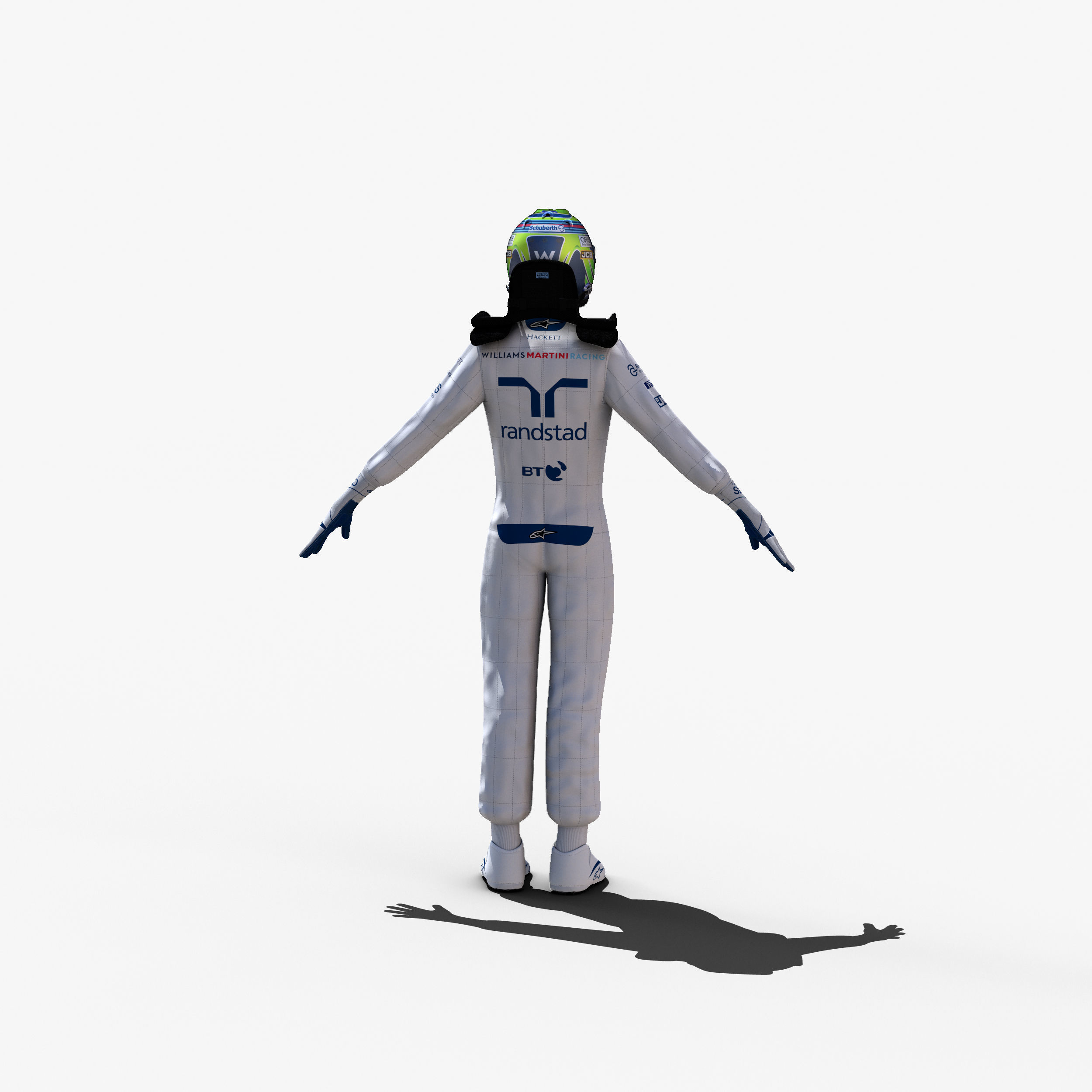 Felipe Massa 2017 Low-poly 3D model_7