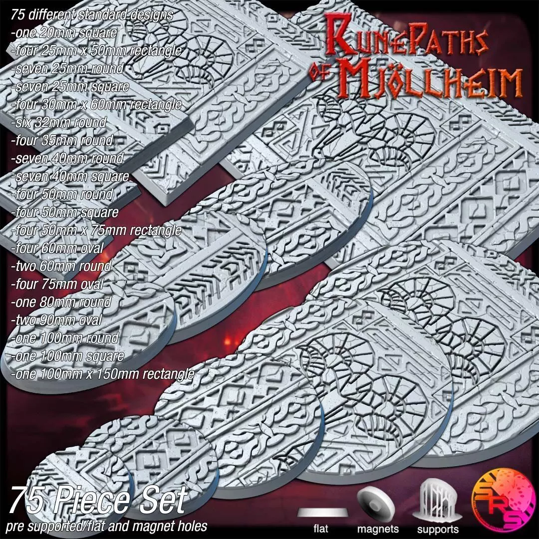Dwarven Keep Bases Standard 3D print model