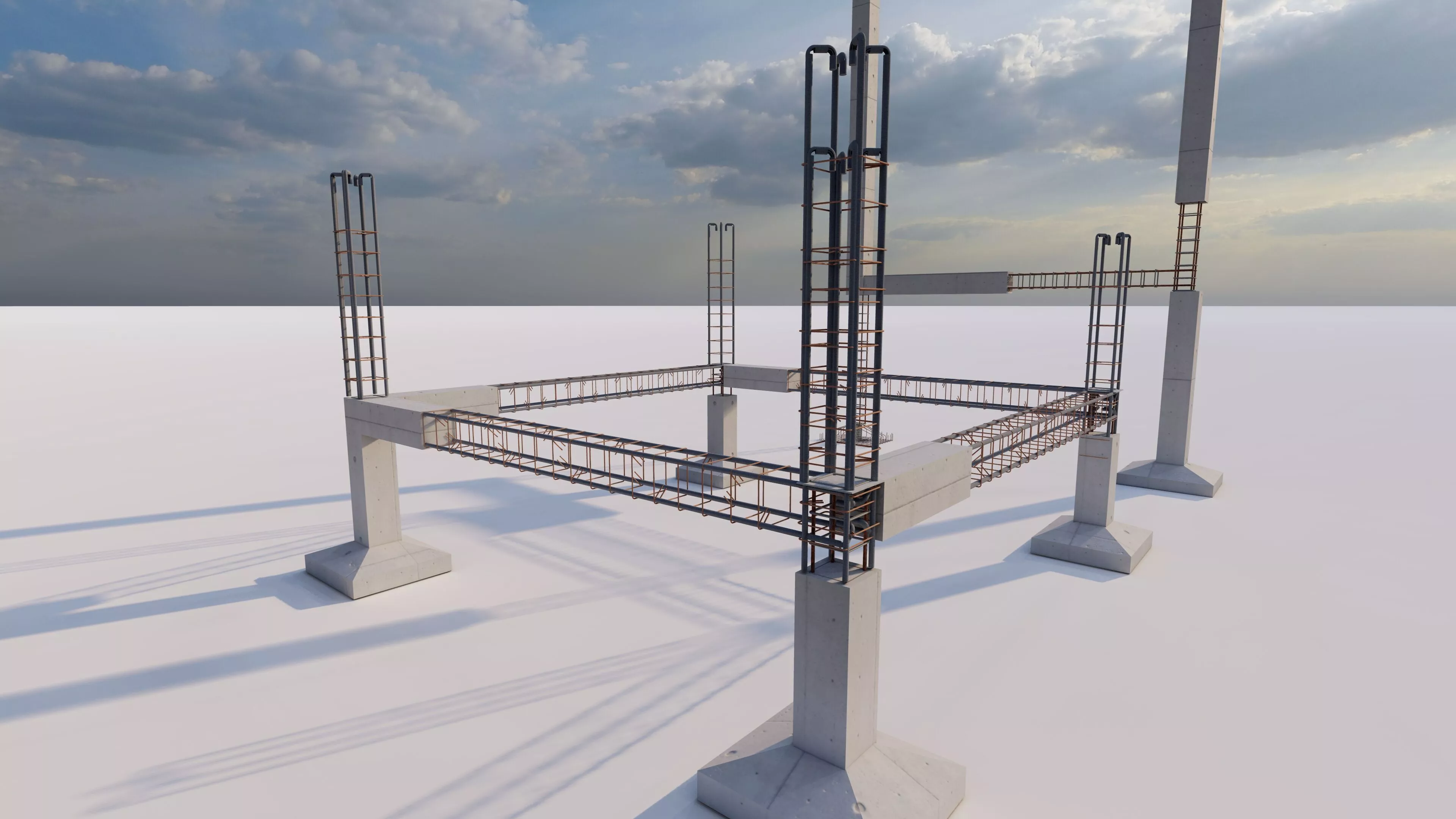 Bridge Construction 3D Model - Detailed Look into Infrastructure 3D model