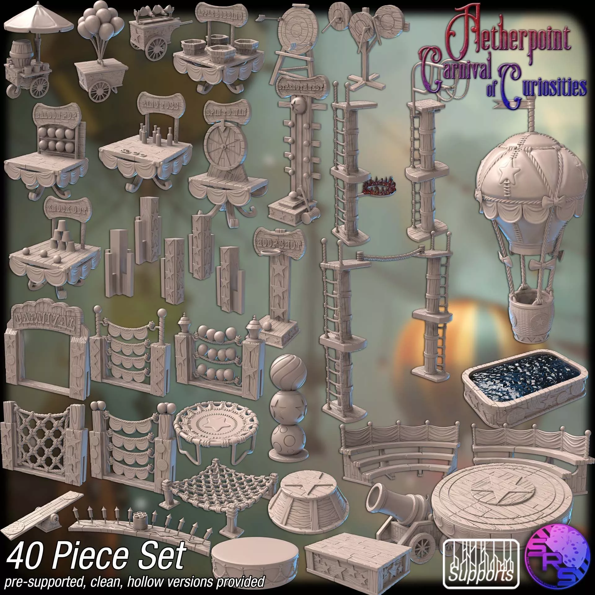 Fantasy Circus Terrain Set 3D print model
