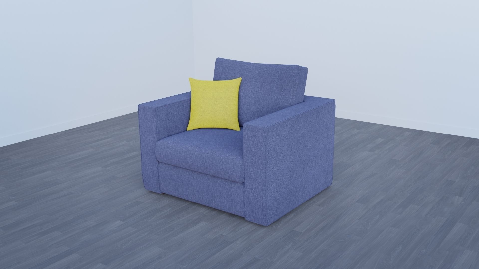 Sofa and Coffee Table Collection Low-poly 3D model_1
