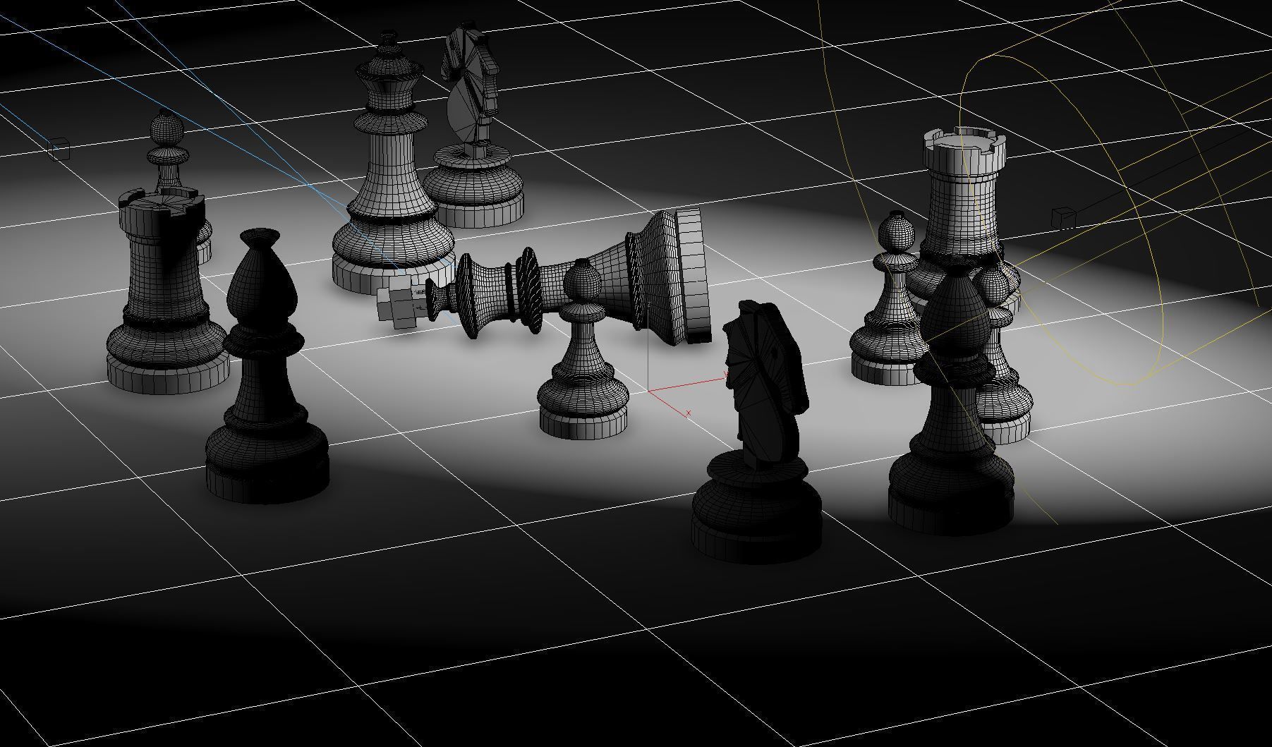Chess pieces 3D model 3D model_5