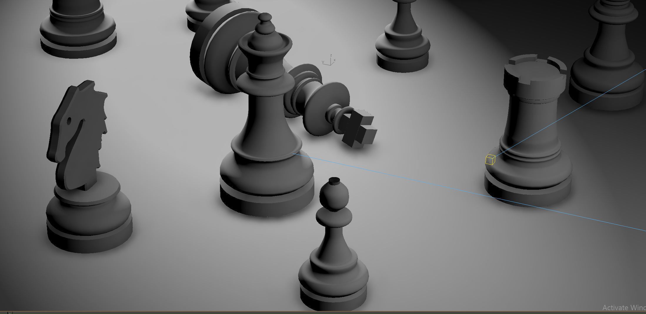 Chess pieces 3D model 3D model_2