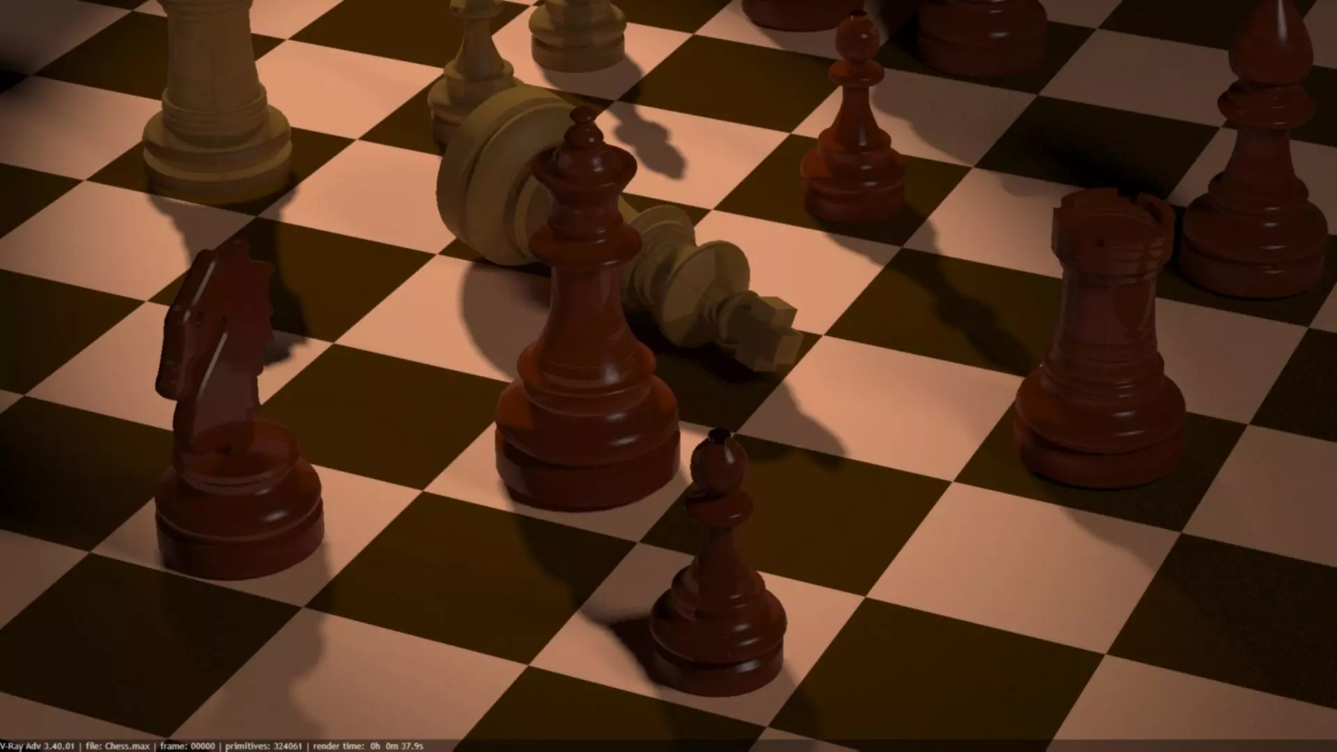 Chess pieces 3D model 3D model_0