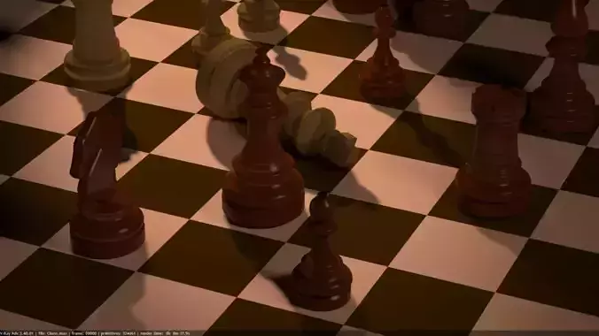 Chess pieces 3D model 3D model