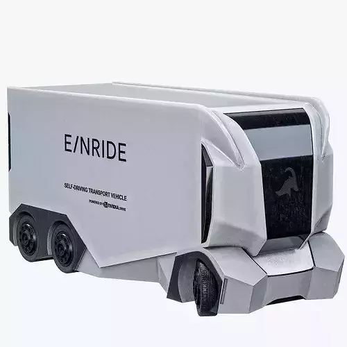 Rigged Einride Electric Autonomous Robotic T-Pod Cargo Truck PBR