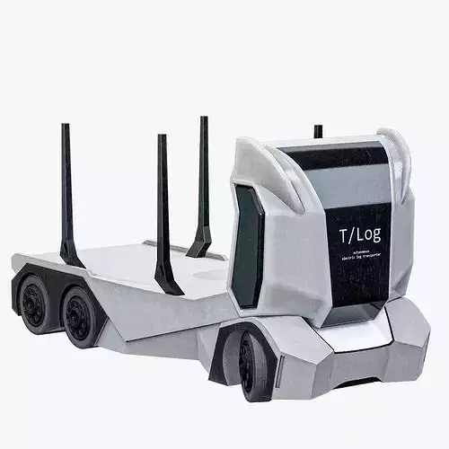 Rigged Einride Electric Autonomous Robotic Logging Truck PBR