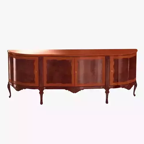 ITALIAN XV CHIPPENDALE SIDEBOARD SERVER BURL CIRCA 1920