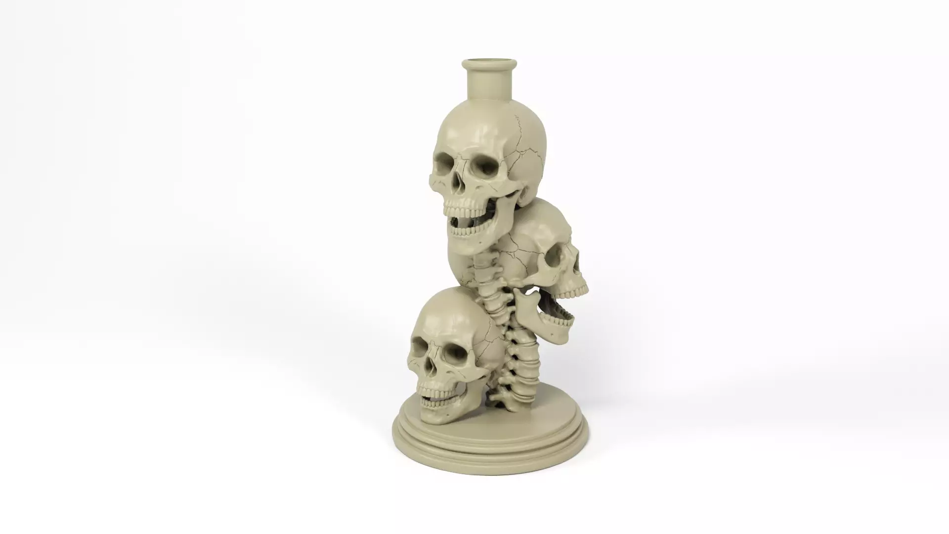 Skulls candle holder 3D print model