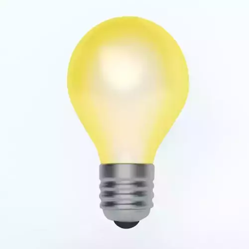 LIGHTBULB icon emoji Low-poly 3D model