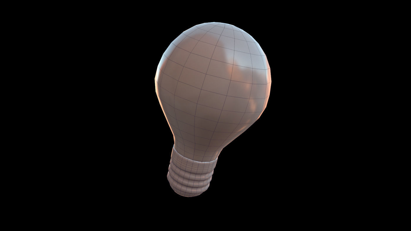 LIGHTBULB icon emoji Low-poly 3D model_3