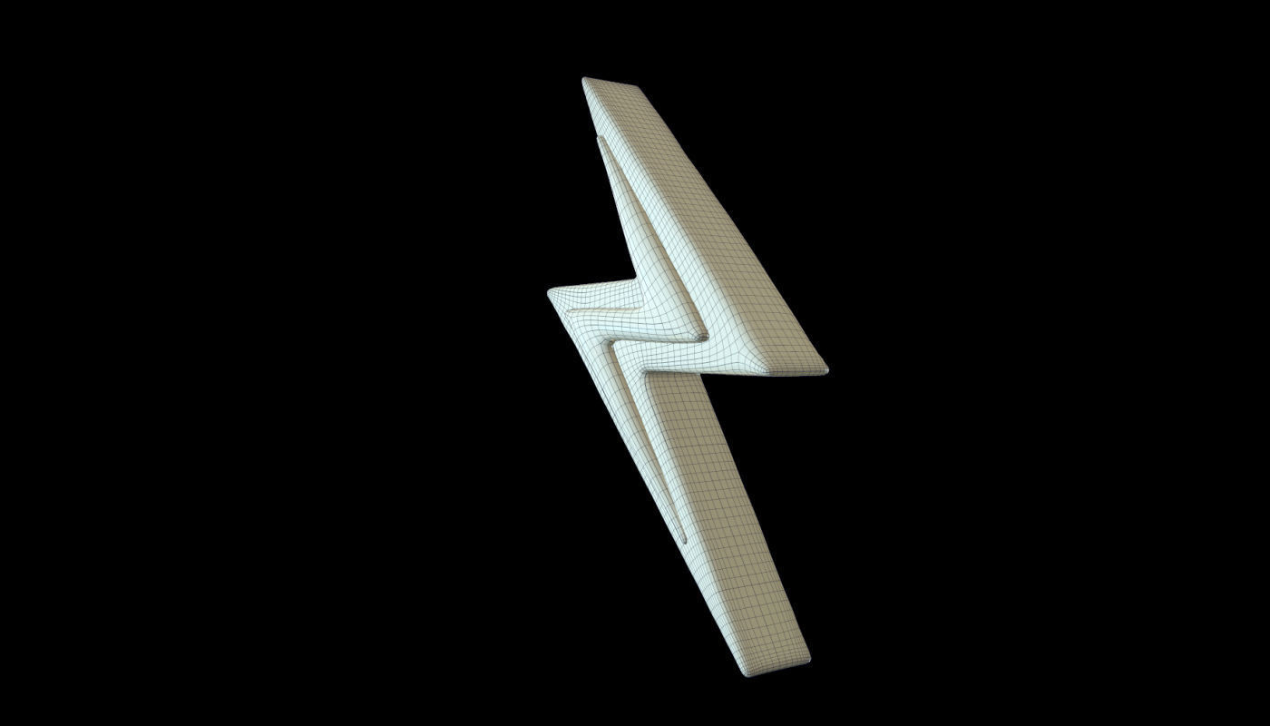 lighting  icon Low-poly 3D model_3