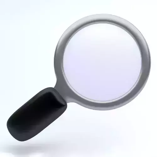 Magnifying Glass icon Low-poly 3D model