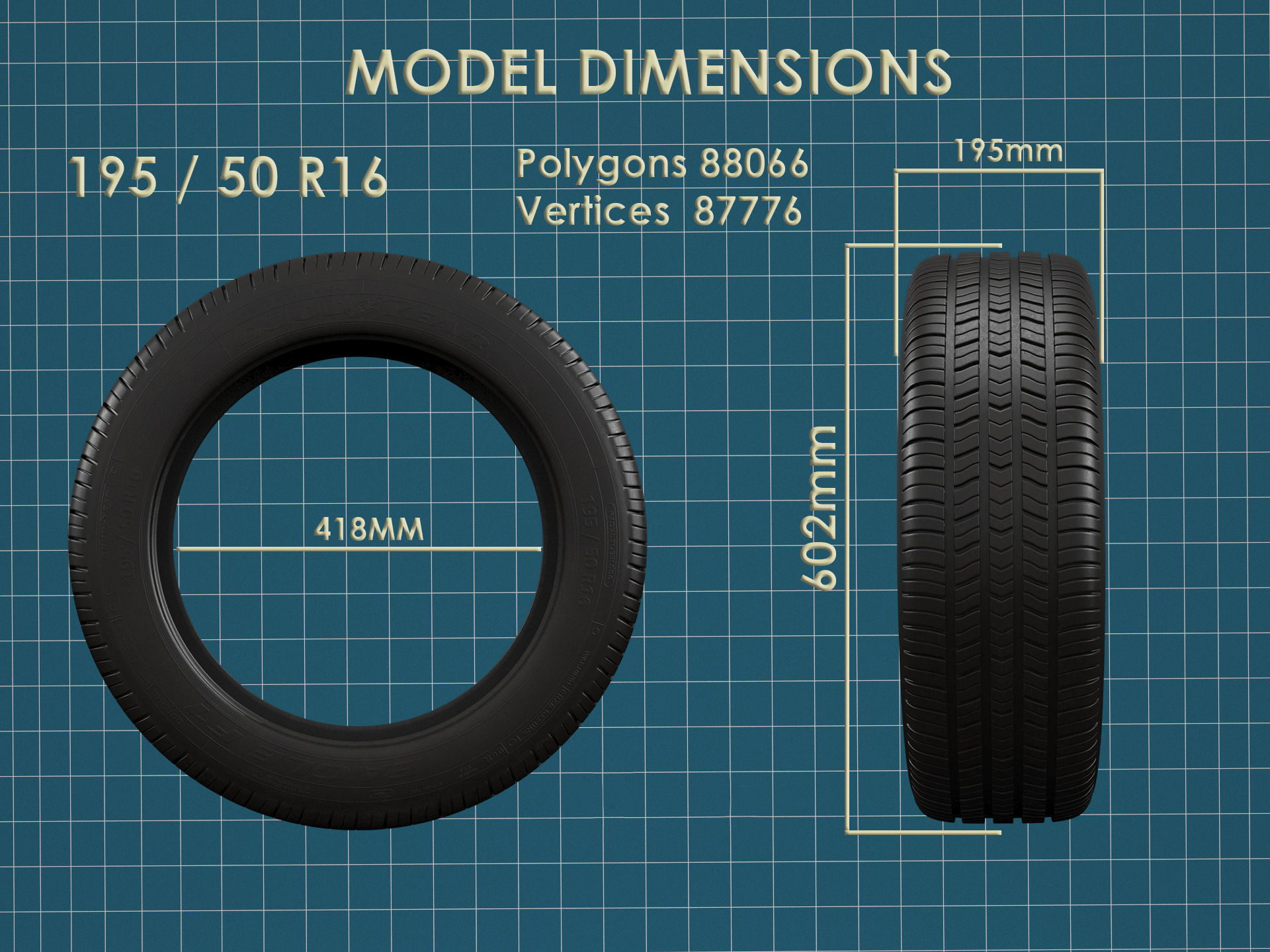 Car tire 01 3D model_11