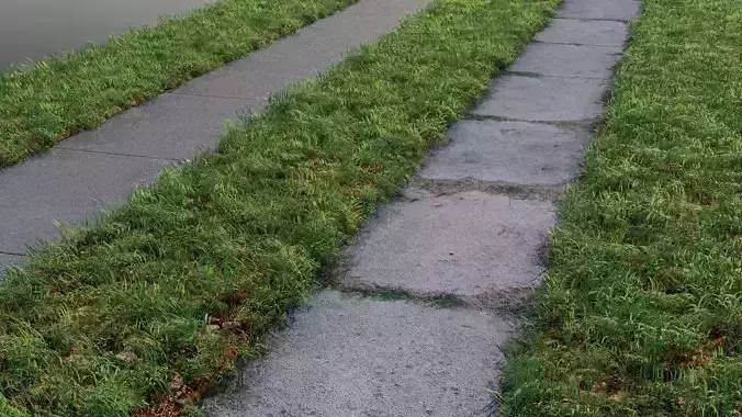 Tileable Photorealistic Sidewalks - 2-Pack A Low-poly 3D model
