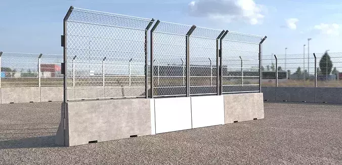 Metal Gates for Fenced Concrete Barrier Type A 110x400