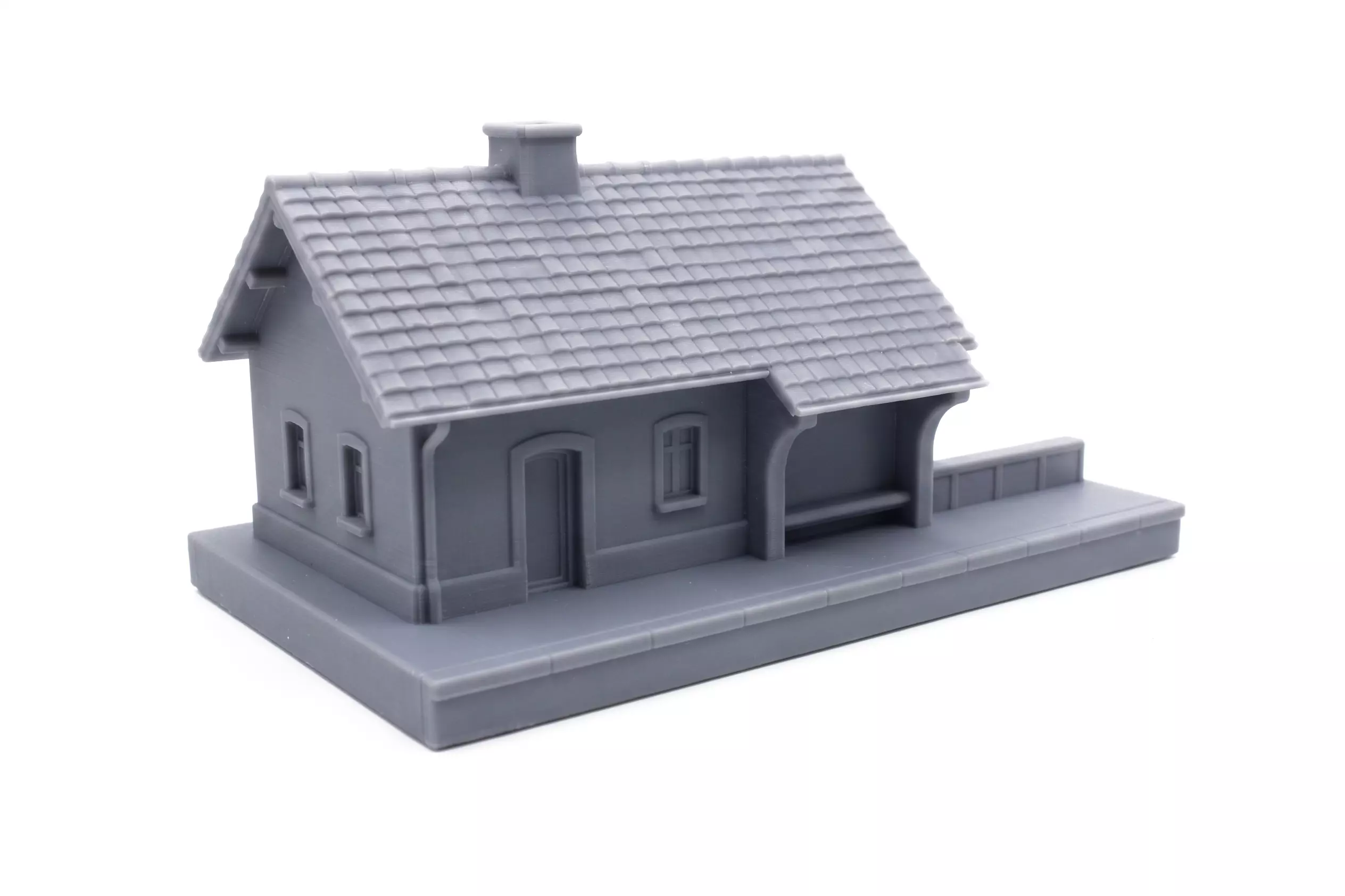 Small train station 3D print model