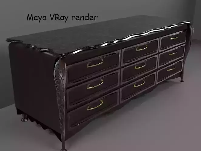 Long Dresser 3D model