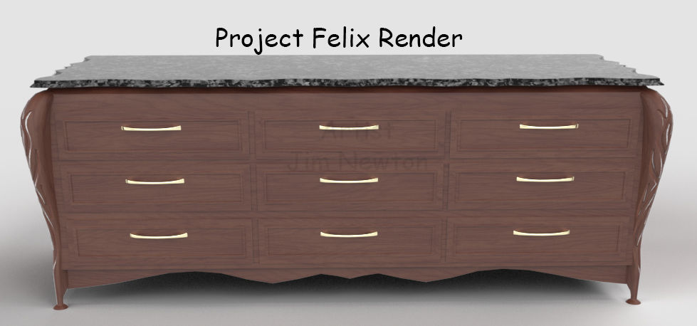 Long Dresser 3D model_5