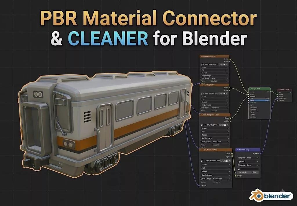 Smart N-Panel PBR Manager for Blender 3D model