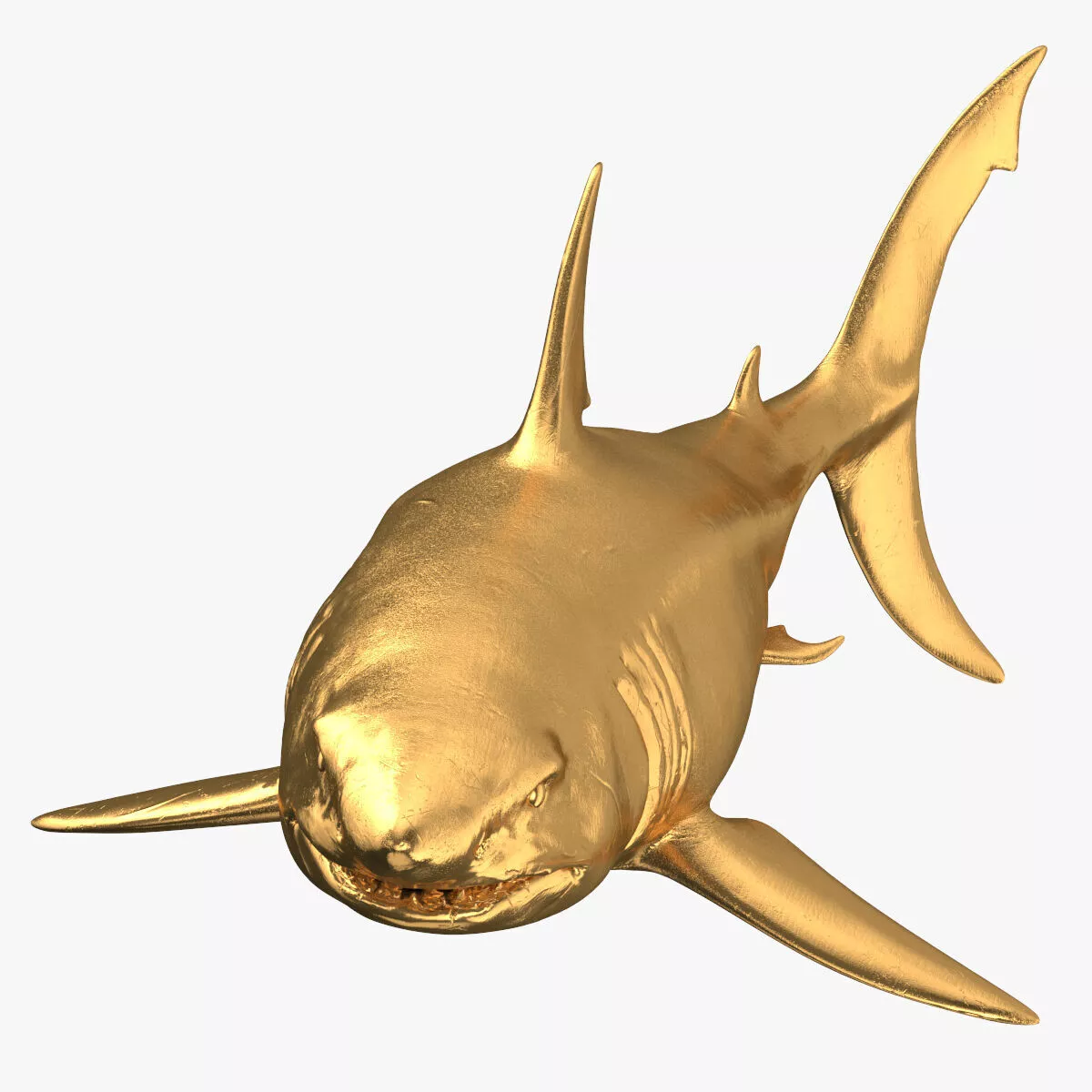 Great White Shark Gold 3D model