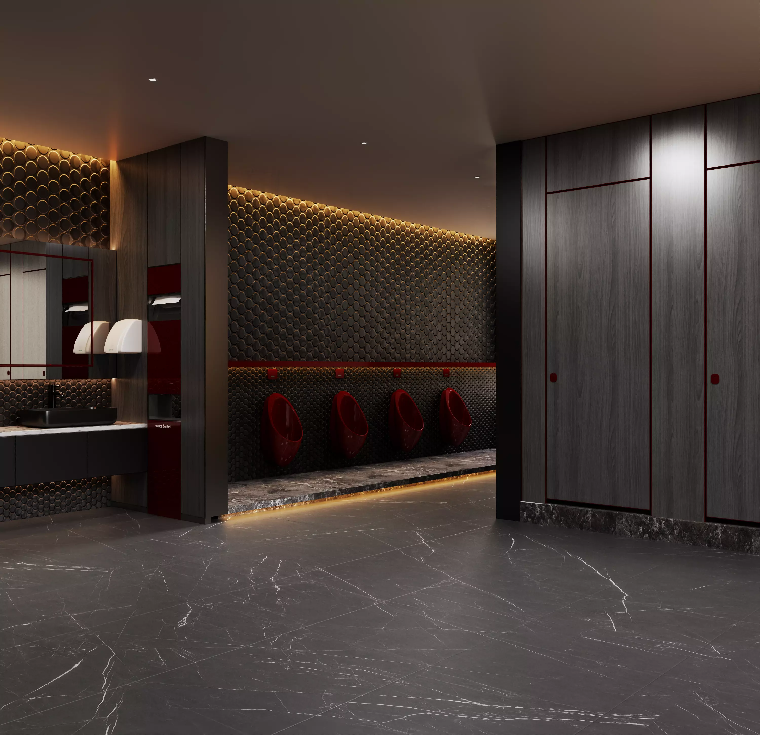 Public Restroom toilet 3D model