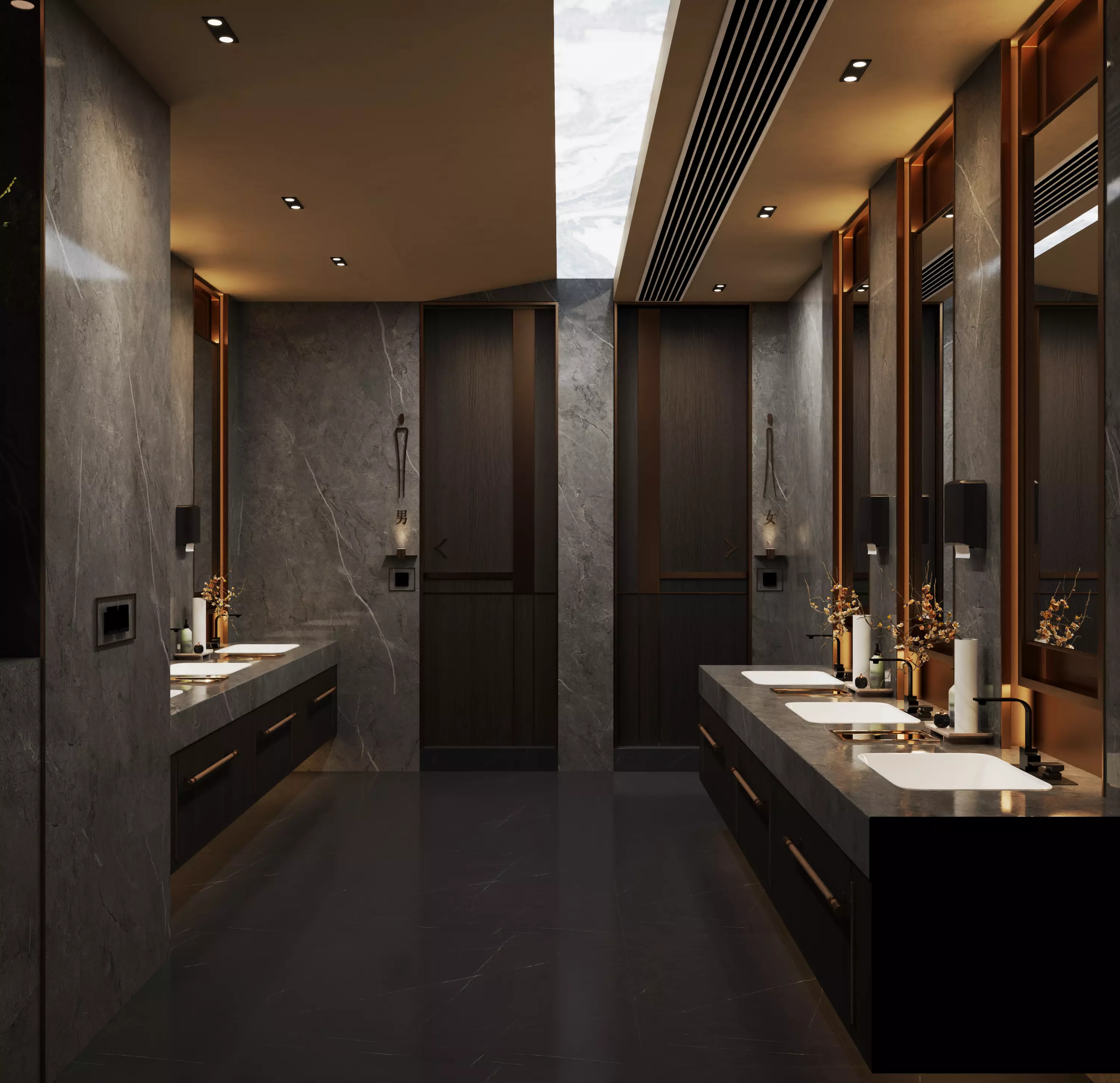 Public Restroom toilet 3D model