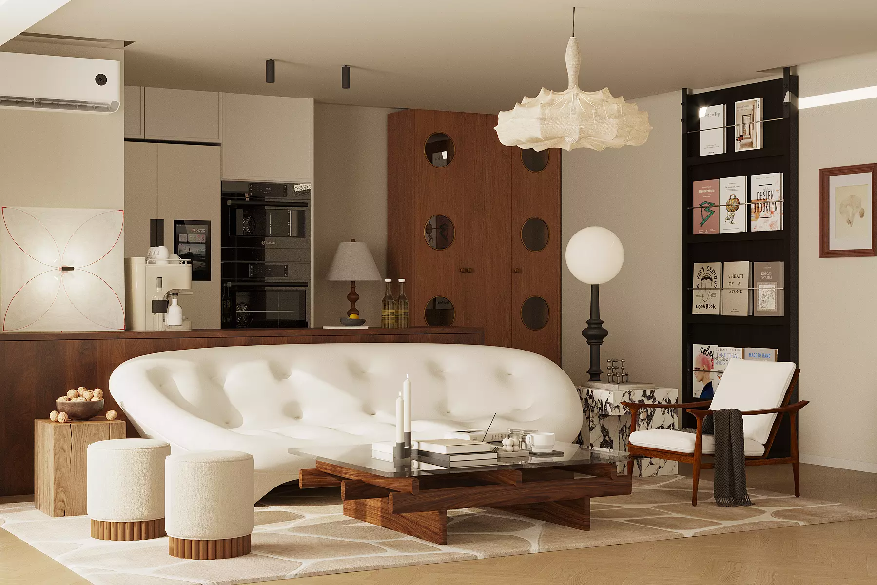 Wabi-sabi Home Living Room 3D model