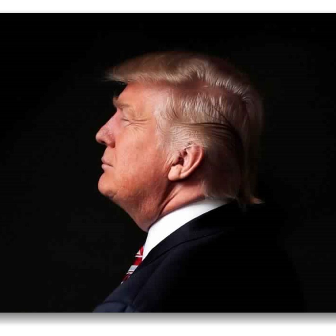 Head sculpture of Donald Trump 3D print model_1