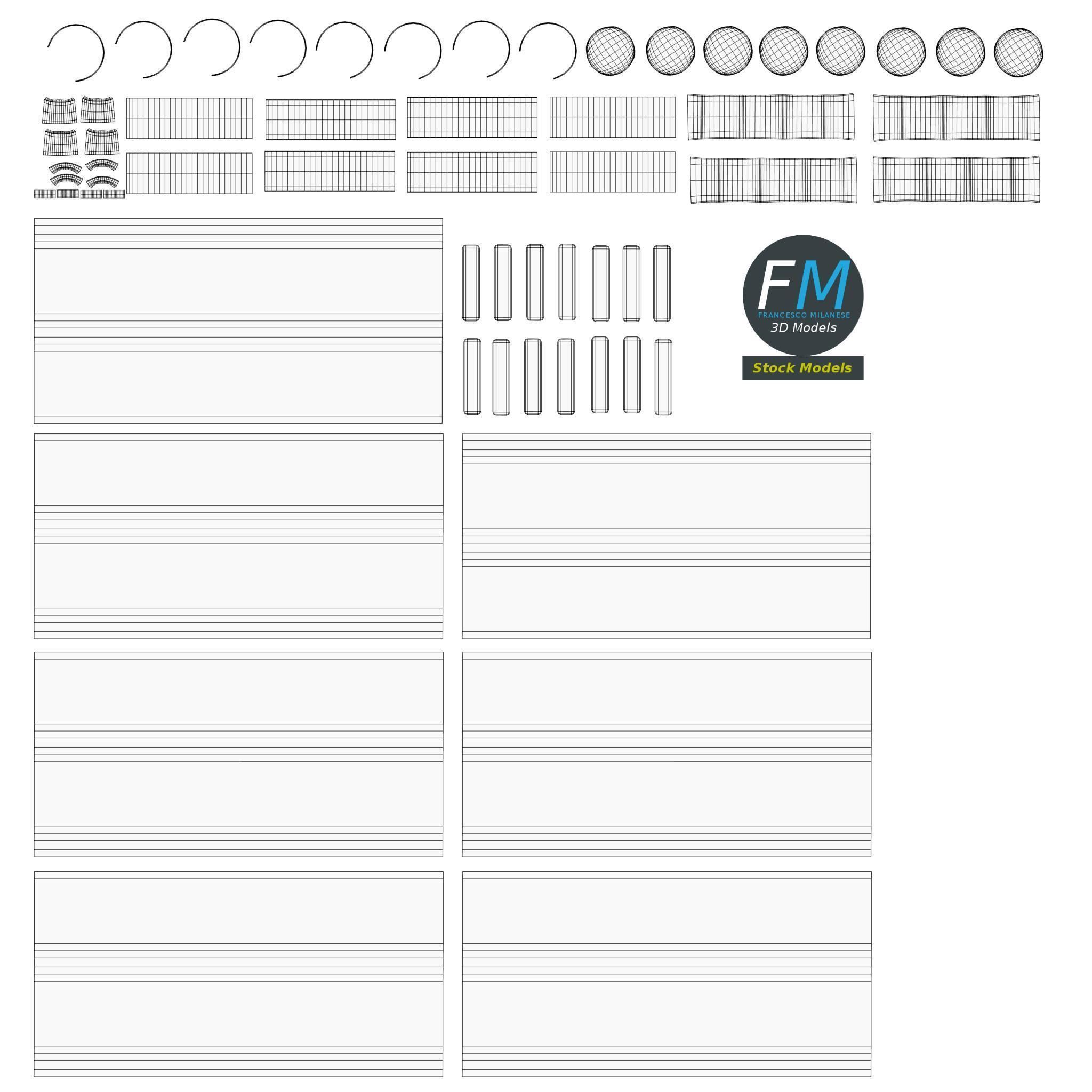 Wooden flower dolly 3D model_11