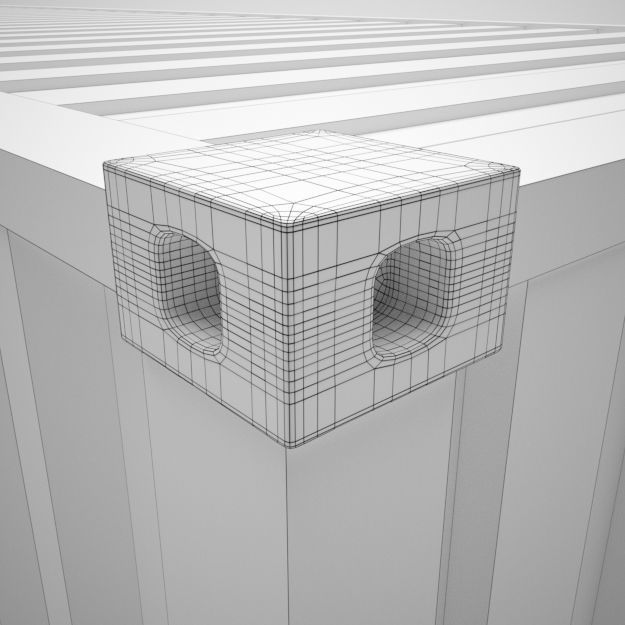 Cargo Container - HAPAG LLOYD - Contenedor de carga 3D model_11