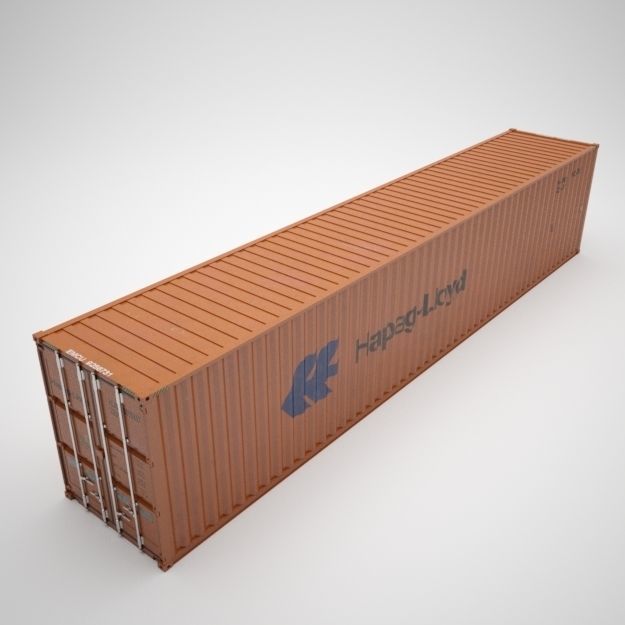 Cargo Container - HAPAG LLOYD - Contenedor de carga 3D model_9
