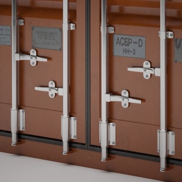 Cargo Container - HAPAG LLOYD - Contenedor de carga 3D model_5