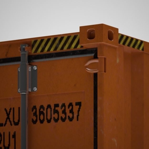 Cargo Container - HAPAG LLOYD - Contenedor de carga 3D model_4