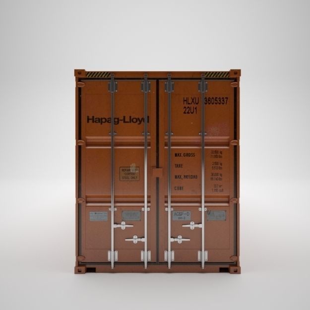 Cargo Container - HAPAG LLOYD - Contenedor de carga 3D model_7