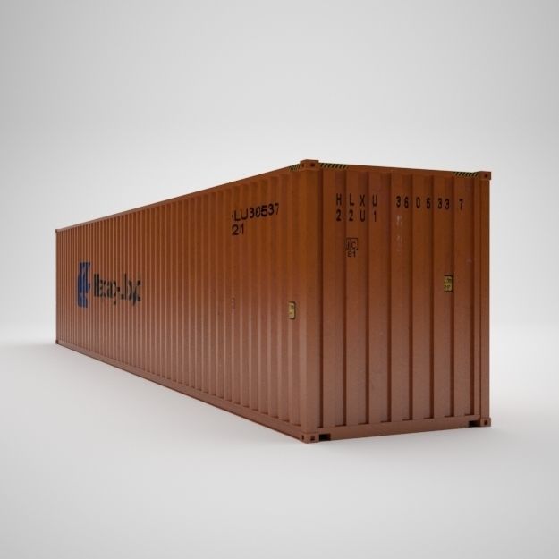 Cargo Container - HAPAG LLOYD - Contenedor de carga 3D model_1