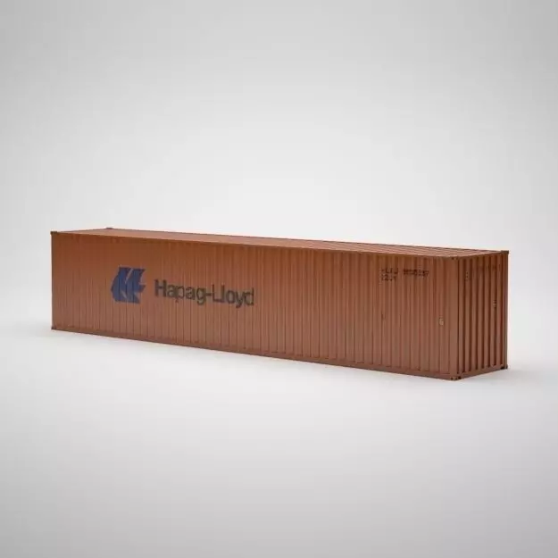 Cargo Container - HAPAG LLOYD - Contenedor de carga 3D model_0