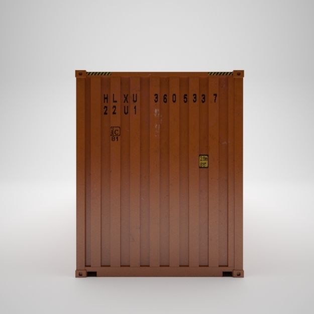 Cargo Container - HAPAG LLOYD - Contenedor de carga 3D model_6