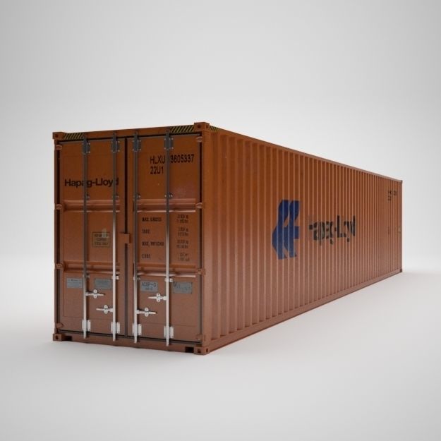 Cargo Container - HAPAG LLOYD - Contenedor de carga 3D model_2
