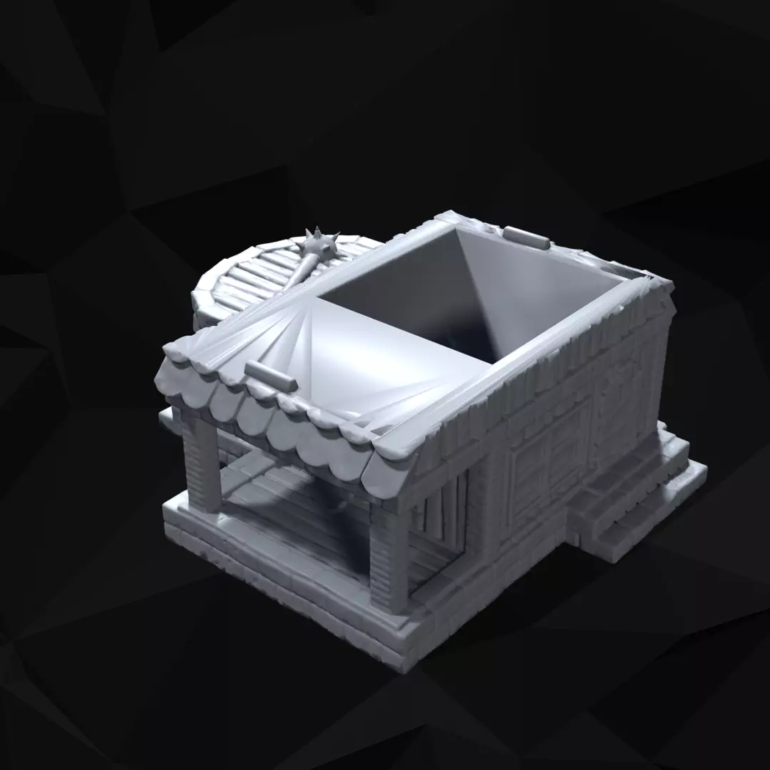Stylized Medieval Armoury Shop Tabletop Terrain 3D print model
