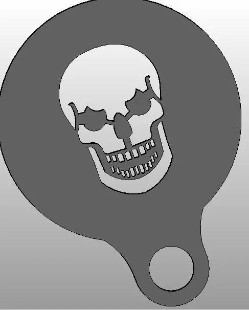 Coffee Stencil - Skull Free 3D print model