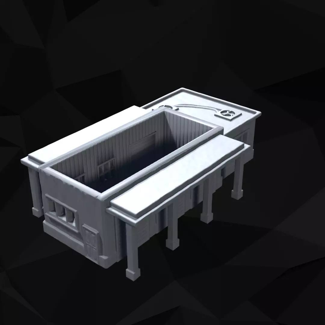 Medieval Fire Station Tabletop Terrain 3D print model