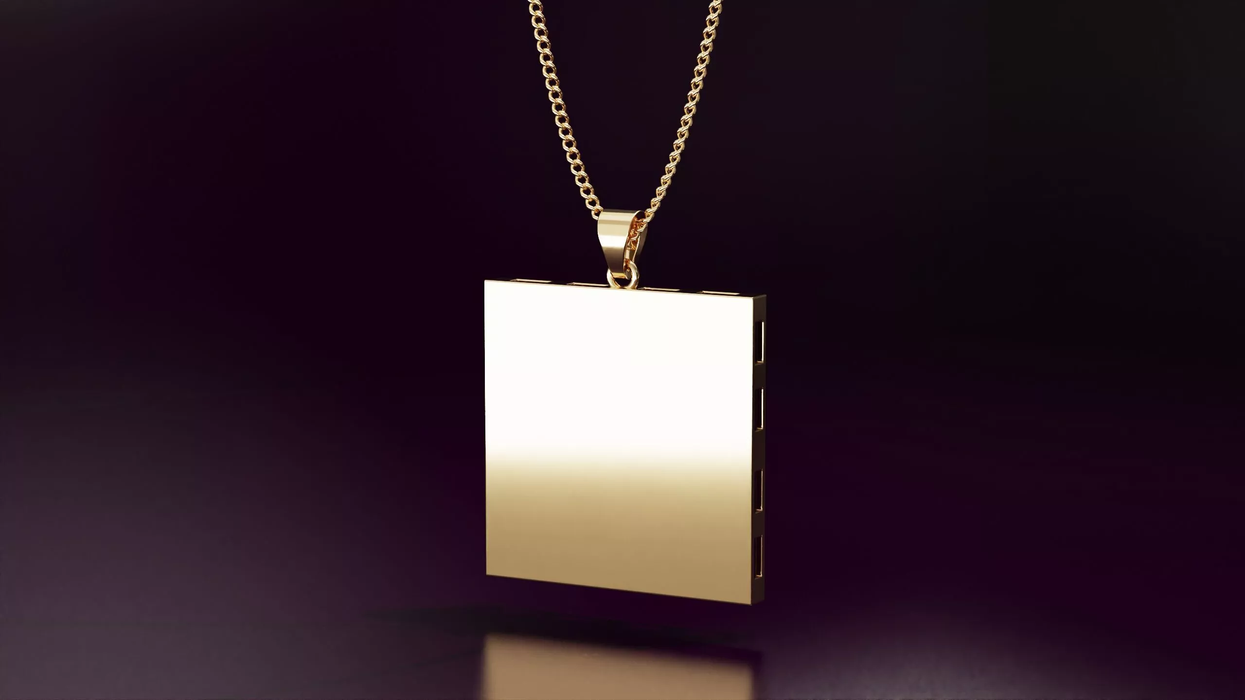 Square pendant 30mm Free 3D print model