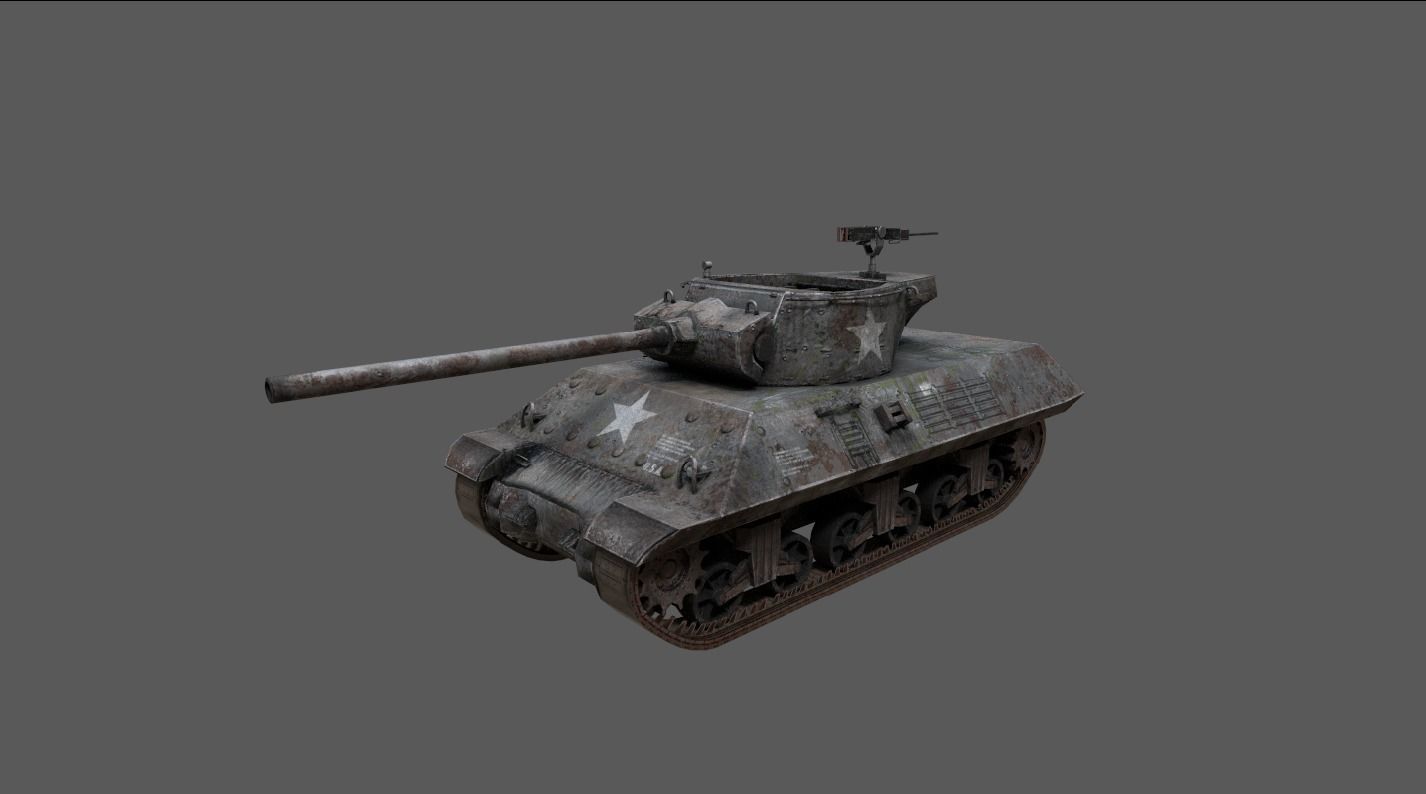 US Tank Destroyer M36 Jackson 3D model_3