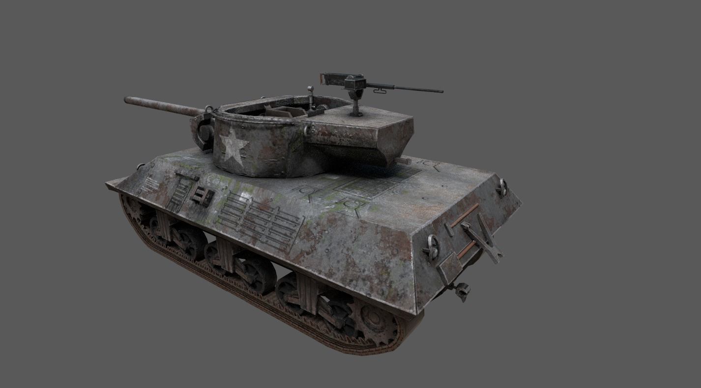 US Tank Destroyer M36 Jackson 3D model_1