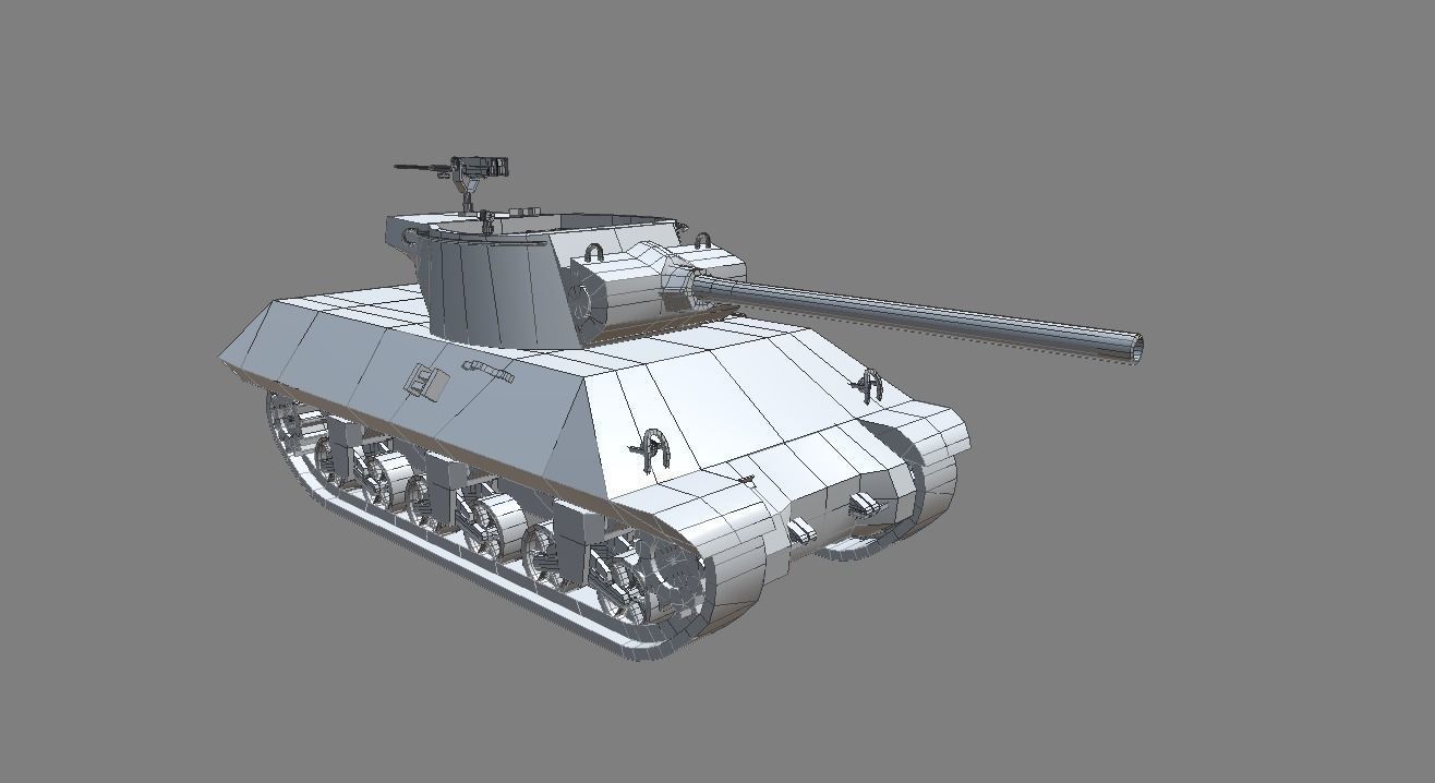 US Tank Destroyer M36 Jackson 3D model_4