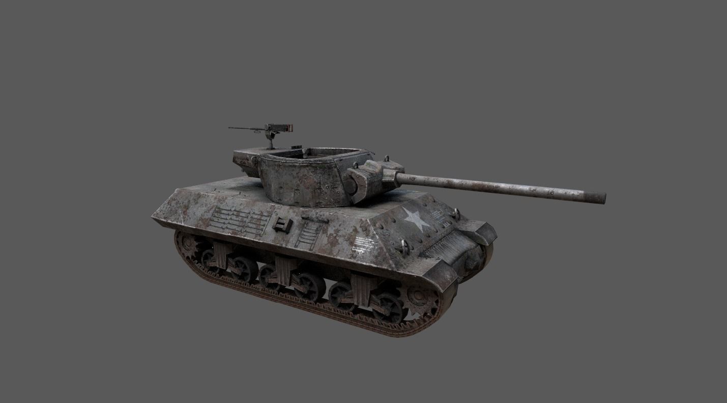 US Tank Destroyer M36 Jackson 3D model_2