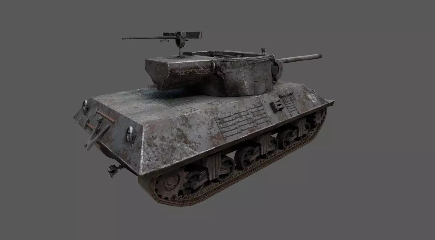 US Tank Destroyer M36 Jackson 3D model_0
