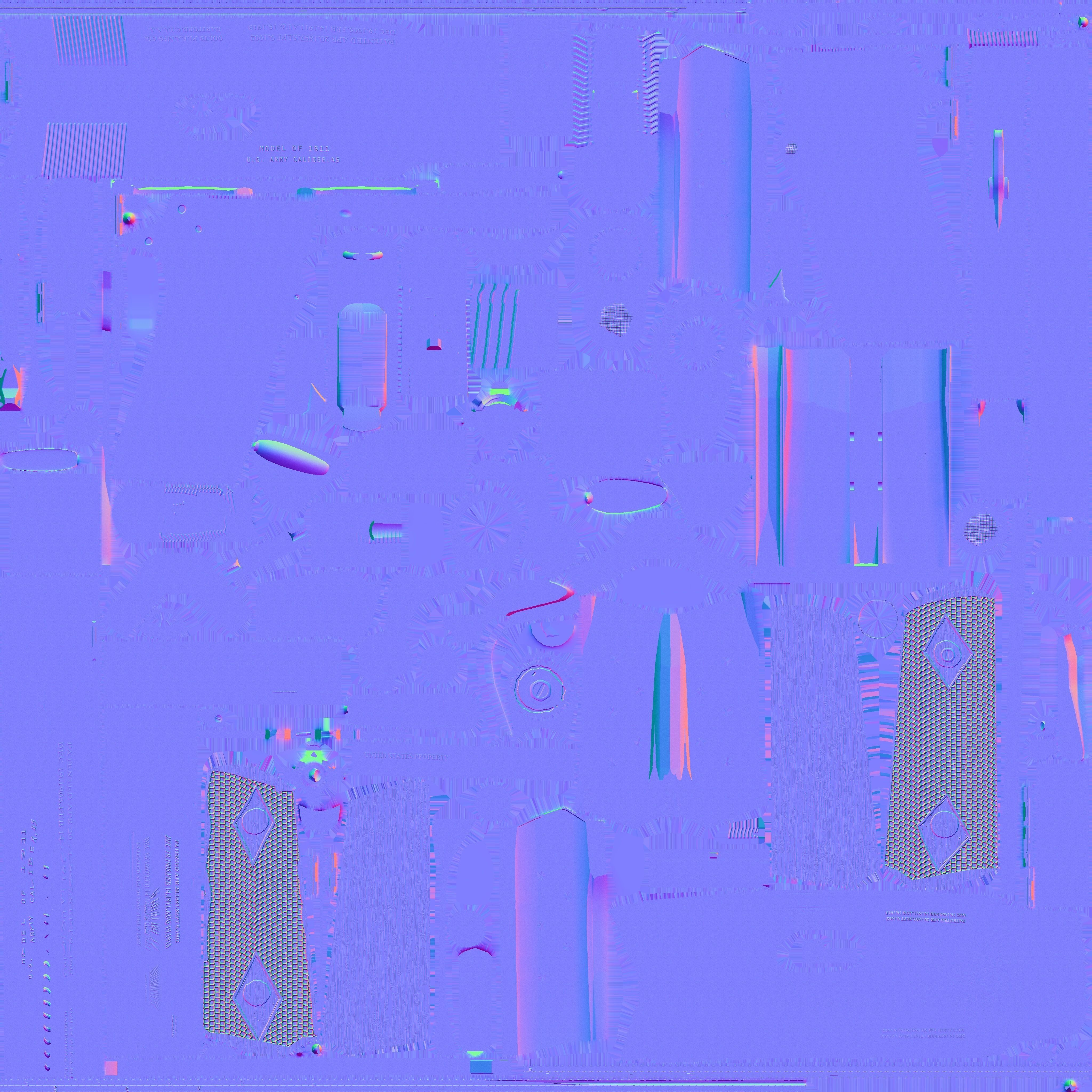 Pistol Colt M1911  3D model_9