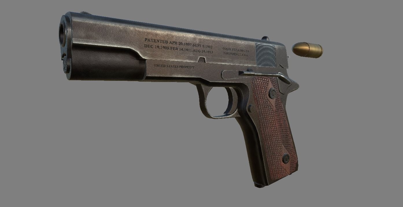 Pistol Colt M1911  3D model_5